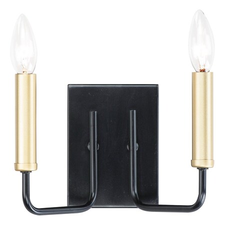 Maxim Sullivan 2-Light Bath Vanity 10252BKGLD